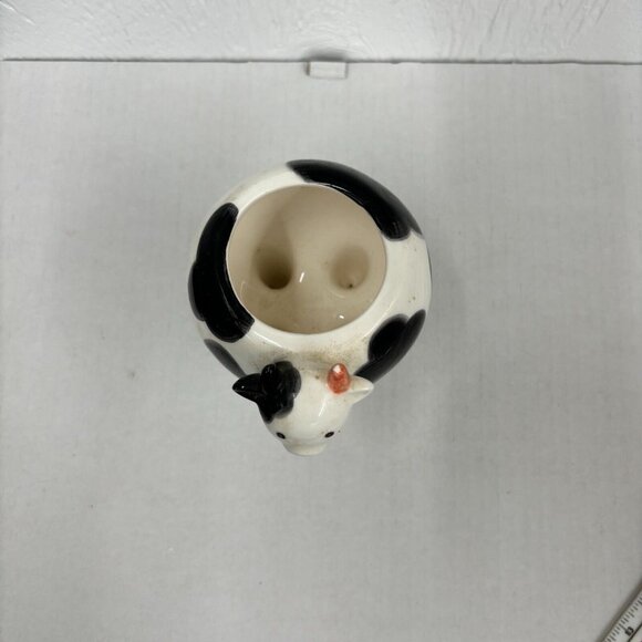 Small Ceramic Pottery Cow Mini Succulent Air Plant Pot Planter Farmhouse Kitsch - Picture 6 of 9